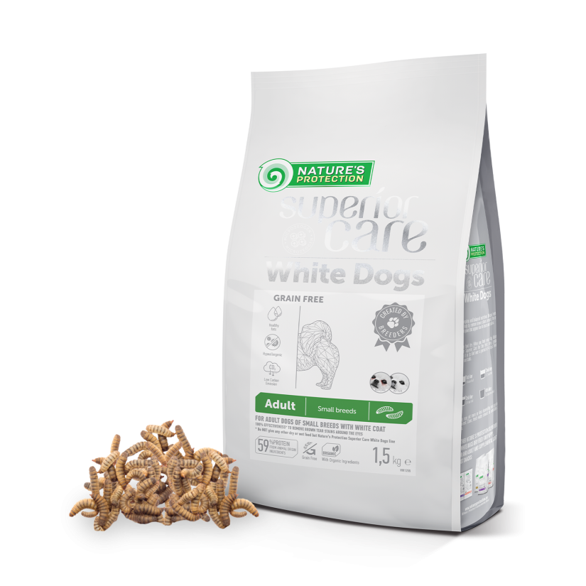 &lt;b&gt;Nature&#039;s Protection Superior Care&lt;/b&gt;
White dogs dry food for white and light coated dogs