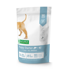 dry food for puppies of all breeds with salmon and krill